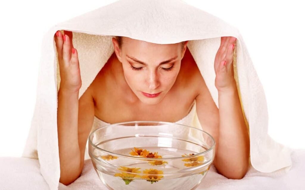 Facial Steaming - Home Remedies for Pimples