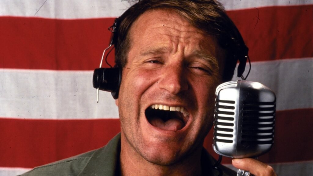 Robin Williams in Good Morning, Vietnam.